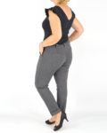 Elegáns őszi női nadrág + öv - N2808 - Szürke-3