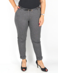 Elegáns őszi női nadrág + öv - N2808 - Szürke-6