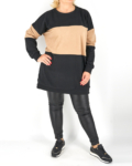 Mikropolár tunika/pulóver - P24183 - Fekete