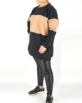 Mikropolár tunika/pulóver - P24183 - Fekete-2