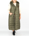 Női hosszú mellény, Steppelt - FLY-1565 - Khaki