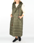 Női hosszú mellény, Steppelt - FLY-1565 - Khaki