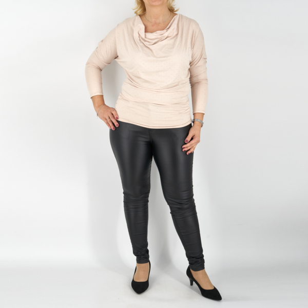 Ejtett nyakú női felső - F24196 - Vaj-2