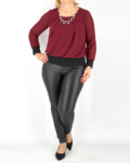 Elegáns női felső - F24194 - Bordó-3