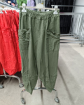 noi pamut nadrag aszimmetrikus alju n6165 khaki