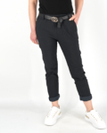 Női sztreccs nadrág + öv - N2317 - Fekete-3