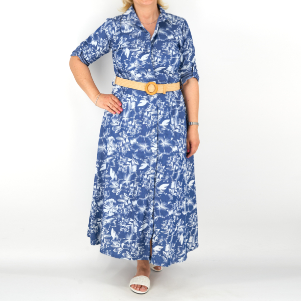 Farmer jellegű nyári ruha + öv - R25059-2