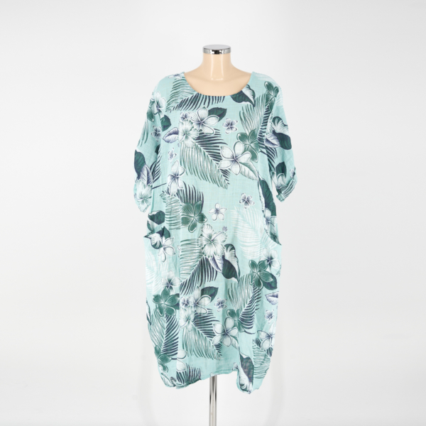 Mintás géz nyári ruha - R1920 - Menta