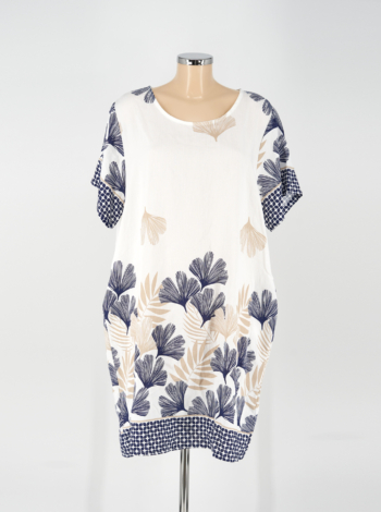 Mintás nyári ruha - R25093 - Sötéték