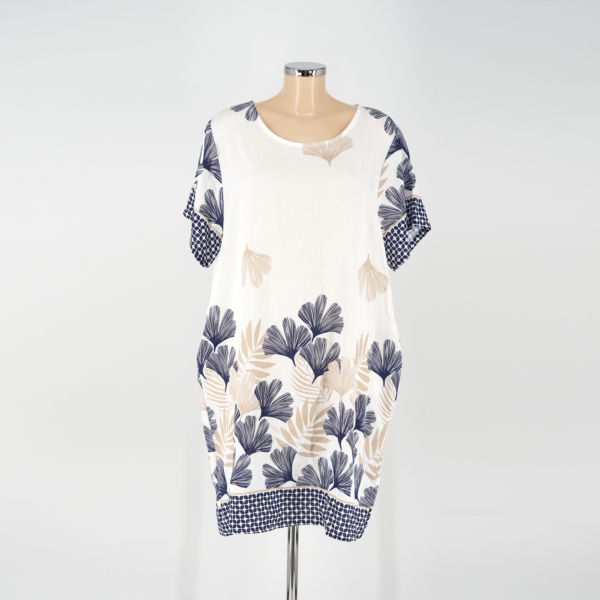 Mintás nyári ruha - R25093 - Sötéték