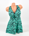 Sortos szoknyás tankini - F3636 - Zöld
