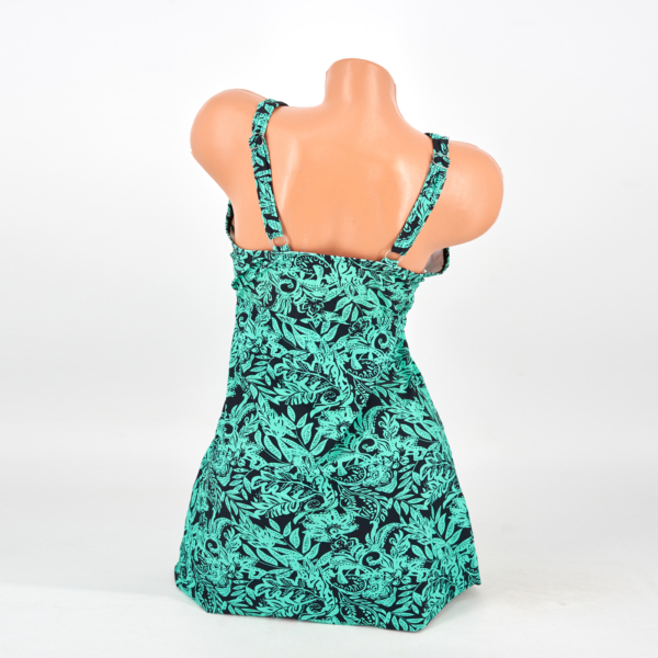 Sortos szoknyás tankini - F3636 - Zöld-2