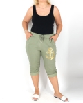 Horgony mintás sztreccs capri nadrág - N2545 - Keki-3