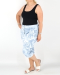 Mintás sztreccs capri nadrág - N2544