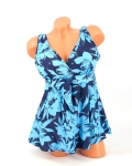 Sortos szoknyás tankini - 25313 - Világoskék