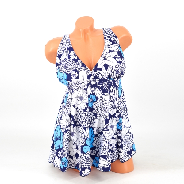 Szoknyás tankini - DY8341 - Kék-2