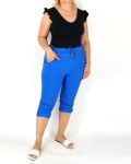 Sztreccs capri nadrág - N2555 - Királykék