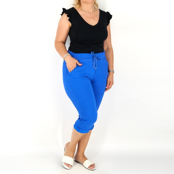 Sztreccs capri nadrág - N2555 - Királykék-3