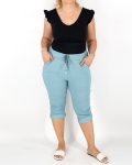 Sztreccs capri nadrág - N2555 - Menta-2