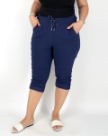 Sztreccs capri nadrág - N2555 - Sötétkék