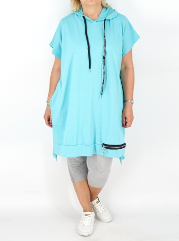 Kapucnis tunika - T2574 - Menta