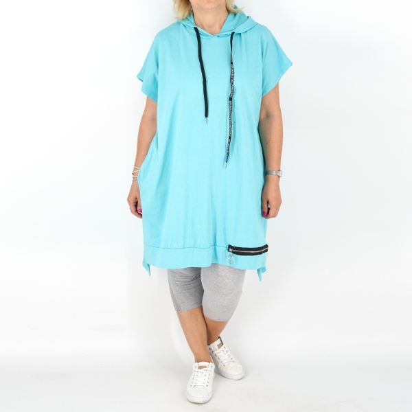 Kapucnis tunika - T2574 - Menta