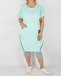 Kengurú zsebes tunika - T2573 - Menta-2