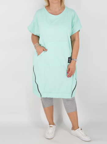 Kengurú zsebes tunika - T2573 - Menta-2