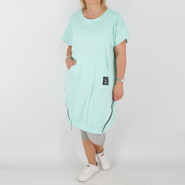 Kengurú zsebes tunika - T2573 - Menta