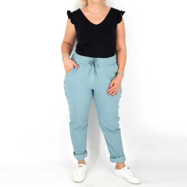 Sztreccs hosszúnadrág - N2576 - Menta-3