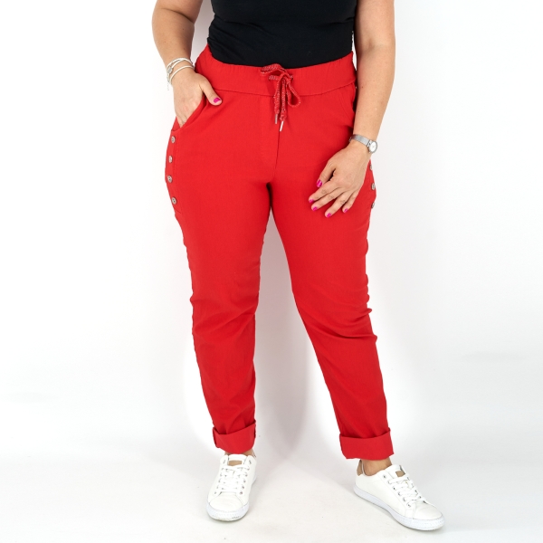 Sztreccs hosszúnadrág - N2576 - Piros-2