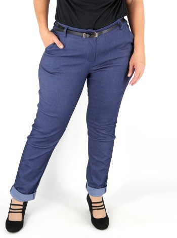 Elegáns női nadrág + öv - N2825 - Farmerkék