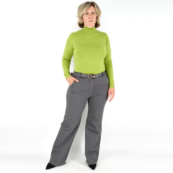 Elegáns női nadrág + öv - ZP3173 - Szürke