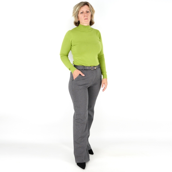 Elegáns női nadrág + öv - ZP3173 - Szürke