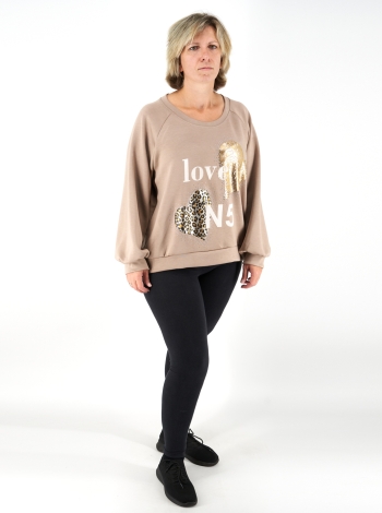 Női pulóver (LOVE N5) - P2582 - Fango