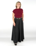 Elegáns, rövid ujjú, kötött női felső - ZS3089 - Bordó