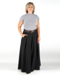 Elegáns, rövid ujjú, kötött női felső - ZS3089 - Szürke