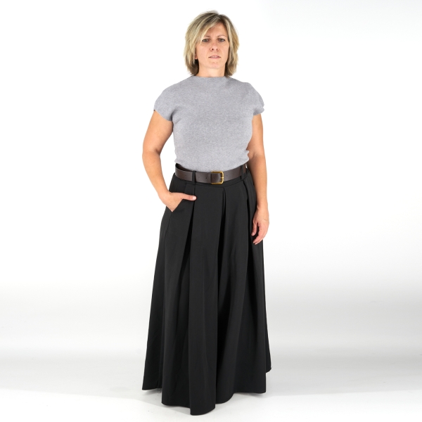 Elegáns, rövid ujjú, kötött női felső - ZS3089 - Szürke