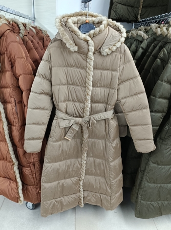 Hosszú, steppelt téli kabát - FLY-2919 - Fango