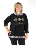 kapucnis kordbarsony noi pulover daisies p2590 fekete 2