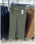 Magas derekú, elegáns női nadrág + öv ( Őszi-Téli ) - N3121 - Khaki 6 Magas derekú, elegáns női nadrág + öv - N3121 - Khaki