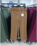 Magas derekú, elegáns női nadrág + öv ( Őszi-Téli ) - N3121 - Barna 17 Magas derekú, elegáns női nadrág + öv - N3121 - Őzbarna