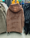 Műszőrme kabát - FLY-2923 - Bronz