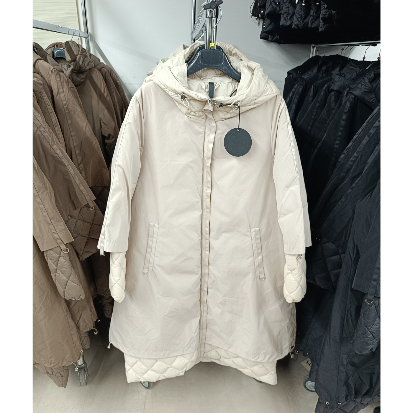 Női steppelt kabát - FLY-2966 - Fehér 1 Női steppelt kabát - FLY-2966 - Fehér