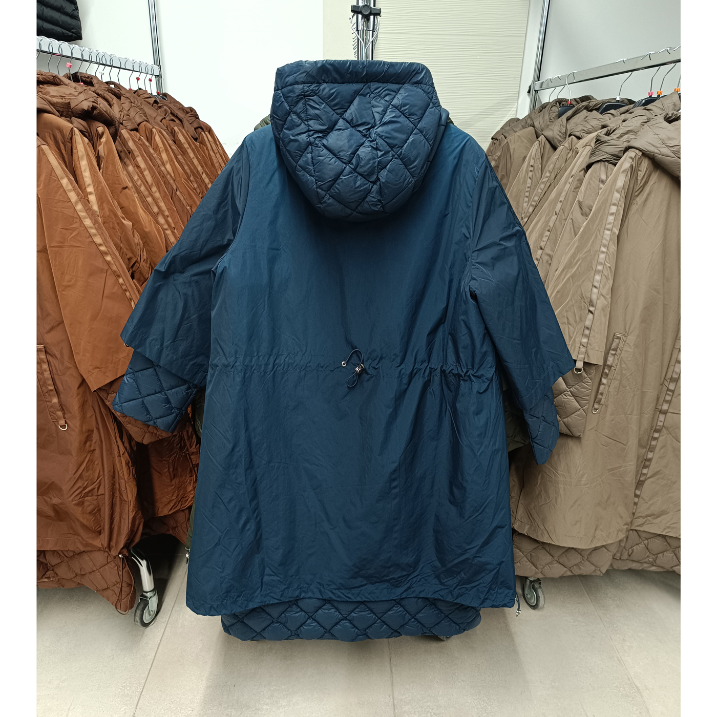 Női steppelt kabát - FLY-2966 - Petrol 2 Női steppelt kabát - FLY-2966 - Petrol