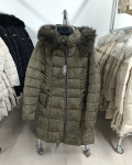 Steppelt, hosszú téli kabát - FLY-2257 - Khaki