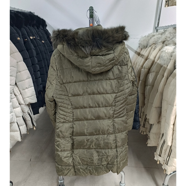 Steppelt, hosszú téli kabát - FLY-2257 - Khaki