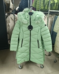 Steppelt, hosszú téli kabát - FLY-2825 - Menta