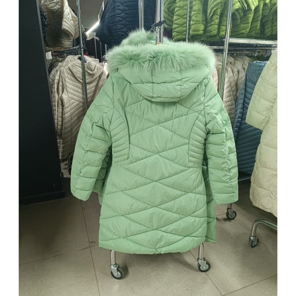 Steppelt, hosszú téli kabát - FLY-2825 - Menta
