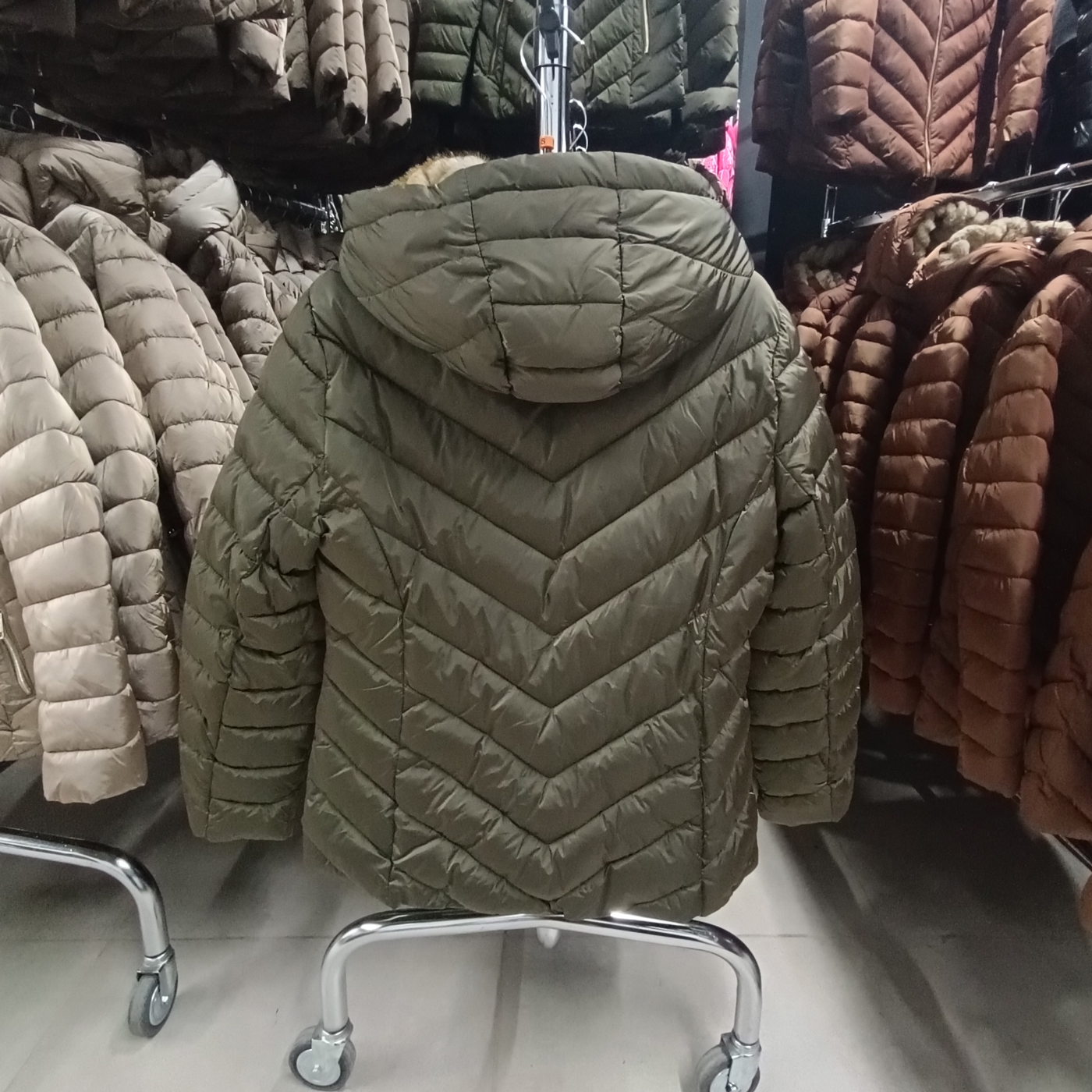 Steppelt téli kabát - FLY-2921 - Khaki 2 Steppelt téli kabát - FLY-2921 - Khaki